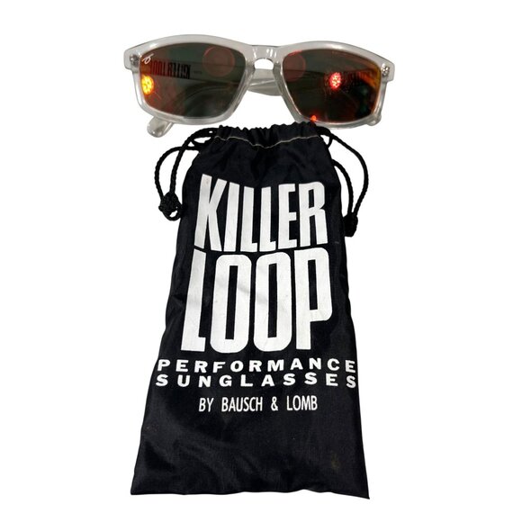 Killer Loop Performance Sunglasses Clear Frame Red Mirrored Lens Bausch & Lomb - Picture 2 of 13